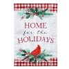 Evergreen Garden Flag Holiday Cardinal Moire Double Sided Indoor Outdoor Decor 18" x 12.5" - 2 of 2