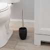 Eclat Glitter Bowl Brush Holder Black - Elle Décor: Stainless Steel, Polypropylene Toilet Brush Caddy - 4 of 4