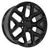 OE Wheels 22 inches Replica Wheel fits Chevy Silverado - CV98B Black 22x9 - 3 of 4