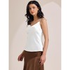 INSPIRE CHIC Women's Satin Cowl Neck Sleeveless Spaghetti Strap Summer Camisole - 3 of 4