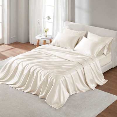 NicBex 4/6/7 PCS Sheet Set,Satin Luxury Bedding Set with 1 Flat Sheet,2 Fitted Sheet,4 Pillowcases,Bed Sheets for Spring,Summer,Autumn