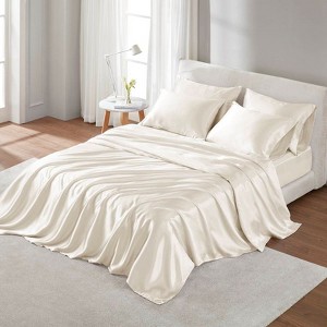 NicBex 4/6/7 PCS Sheet Set,Satin Luxury Bedding Set with 1 Flat Sheet,2 Fitted Sheet,4 Pillowcases,Bed Sheets for Spring,Summer,Autumn - 1 of 4