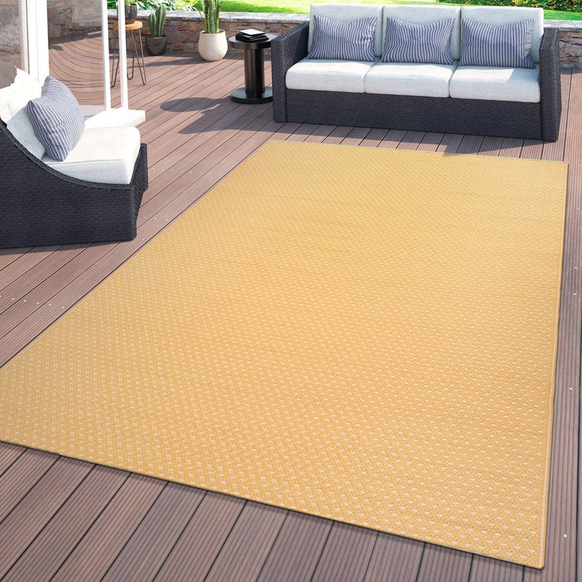 World Rug Gallery Contemporay Solid Reversible Plastic Indoor and Outdoor Picnic Mat, Camping Rug, RV Rug:  Geometric,  UV-Resistant,  Flat Pile - thumbnail 7