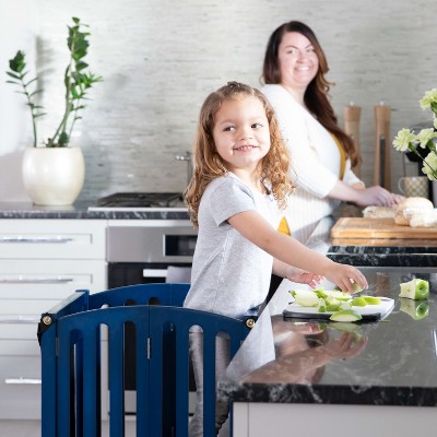 Royal Navy Foldable Wooden Kitchen Helper Step Stool