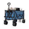 Heavy Duty Utility Beach Wagon Cart, Collapsible Wagon Beach with All Terrain Wheels, Extra Long WagonCart Foldable with Cup Holders for Sand - 3 of 4