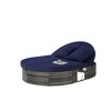 Outdoor Patio Rattan Round Daybed Sunbed with Adjustable Backrests and Foldable Cup Trays - 2 of 4