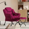 Office Large Comfy Lazy Chair for Living Room,Modern Leisure Armchair with Side Pocket,Accent Reading Sofa - 3 of 4