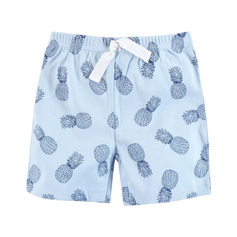 Hudson Baby Boy Shorts Bottoms 4-Pack, Palm Tree, 5 of 7