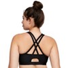 Glamorise Womens Zip Up Front-Closure Sports Wirefree Bra 9266 Black - 2 of 4