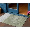 HomeRoots 3' X 5' Fern Green And Silver Abstract Washable Indoor Outdoor Area Rug - 2 of 4