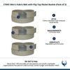 CTM Men's Fabric Belt with Flip Top Nickel Buckle (Pack of 3) - 3 of 4