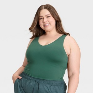 Women's Flex V-Neck Cropped Sports Bra - All In Motion™ - 1 of 4