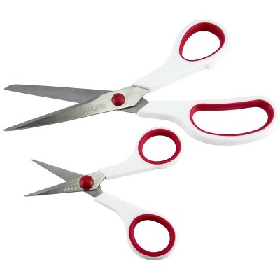 SINGER Fabric & Craft Scissors Set W/Comfort Grip 2/Pkg-8.5" Lightweight & 4.75" Detail Scissors