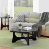 Lirago Black Round End Table with Modern Minimalist Design Height Accent Table for Living Room Bedroom Reception 24"H x 25.2"D x 25.2"W - 3 of 4