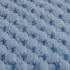 Knightsbridge Luxurious Block Pattern High Quality Year Round Cotton With Non-Skid Back Bath Rug, Light Blue - 3 of 4