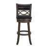 New Classic Furniture, New Classic Manchester Gray Wood Swivel Bar Stool with PU Seat (Set of 2), Gray - 3 of 4