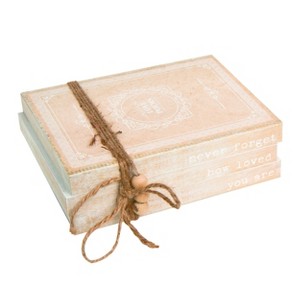 VIP Wood 10 in. White Poems Book Stacks - 1 of 2