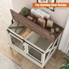 Whizmax Dog Crate Furniture with Sliding Barn Door,Flip Top Furniture Style Dog Crate End Table with Wheels,Indoor Dog Kennel Furniture with Removable Divider,Dog House - 3 of 4