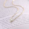 Dainty Choker with Small Round Faux Diamond Pendant, 18 Minimalist Necklace for Women - 2 of 4