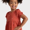 Toddler Girls' Short Sleeve Gauze Dress - Cat & Jack™ - 4 of 4