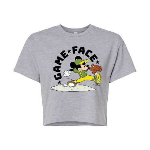 Women's - Disney - Game Face Baseball Cropped Graphic T-Shirt - image 1 of 4