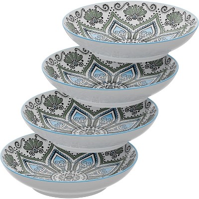 American Atelier Large Pasta Bowls, 42 Oz Wide Shallow Stoneware Salad Bowl  Set, Plates For Serving Dinner, Kitchen, And Eating, Set Of 4,blush : Target