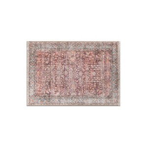 World Rug Gallery Vintage Distressed Bordered Machine Washable Area Rug - 1 of 4