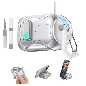 HTUTWOO for AirPods Pro 3 Case, Shockproof Headphone Protective Cover, MagSafe Magnetic Design with Drop-Proof Lock and Cleaning Kit - 1 of 4