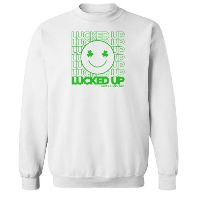 Rerun Island Men's Feeling Lucky 2 Long Sleeve Graphic Cotton Sweatshirt