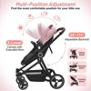 GustoWave 2 in 1 Baby Stroller for Toddler 0-3, Bassinet Stroller for Toddler and Newborn with Large Storage Basket, Shock Absorbing, Removable Seat - 4 of 4