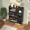 Aheaplus Shoe Cabinet with Motion Sensor Light, Shoe Storage Organizer with Flip Door and Open Storage Shelf - 2 of 4