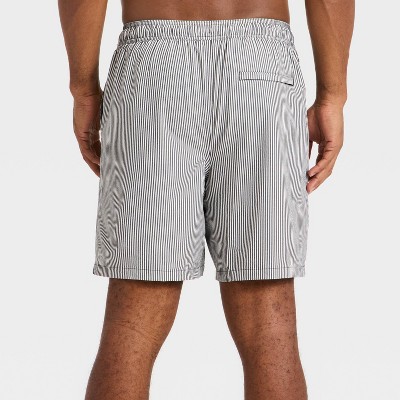 Goodfellow & Co Men's 7'' Swim Trunks with Boxer Brief Liner - Goodfellow & Co™ Blue Stripe M — фото 2
