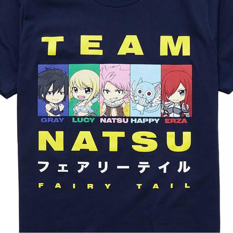 Fairy Tail Mens' Team Natsu  Anime Character Panels Graphic Print T-Shirt, 2 of 4