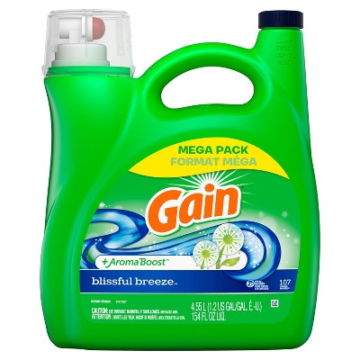 Gain + Aroma Boost Spring Daydream Scent HE Compatible Liquid Laundry Detergent - 154 fl oz