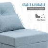 NicBex Convertible Sleeper Chair,Modern Folding Sofa Bed with Metal Frame,Modern Couches with Pillows  for Living Room,Blue - 4 of 4