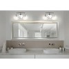 17.5" 2-Light LED Iron/Seeded Glass Sandrine Cottage Wall Light Chrome - JONATHAN Y: Bathroom Fixture, Eco-Friendly - 4 of 4