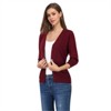 Clearlove Women's 3/4 Sleeve Button Down Sweater Cardigan - 2 of 4