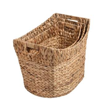Honey-Can-Do 3pc L Nesting Natural Baskets