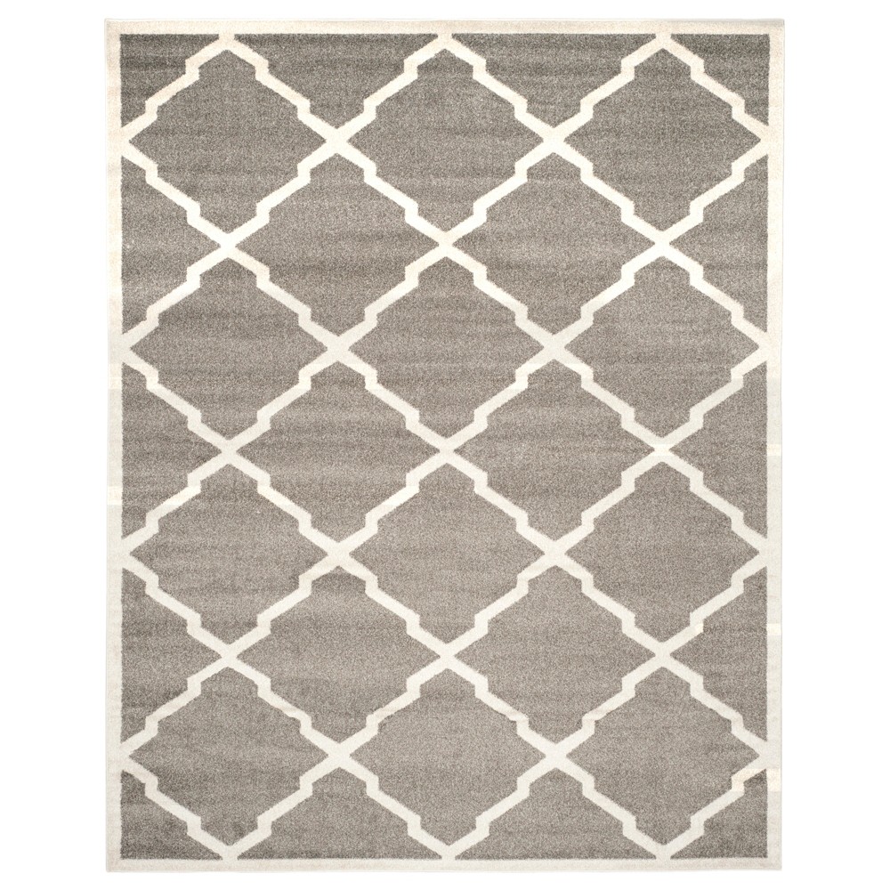 10'X14' Amherst Festival Outdoor Rug Dark Gray/Beige - Safavieh