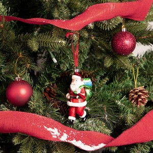 Every Day is Christmas Glass Blown Ornaments Cute Hand Made Figurines Tree Decoration, Santa's Vaccine Delivery - 1 of 4