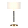 Hudson and Canal 25" Tall 2-Light Table Lamp with Fabric Shade - 4 of 4