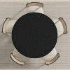 42" Farmhouse Round Brown Dining Table for 4 People with Round Arched Table Legs for Dining Room and Living Room - 4 of 4