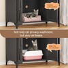 ODK Cat Litter Box Enclosure with Shelves, Hidden Cat Box Furniture with Scratching Mat,Wood Sturdy Cat Washroom Storage, Indoor Cat House - 4 of 4