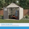 Suncast Tremont 8 ft. x 7 ft. Heavy Duty Resin Storage Shed with Windows, Vanilla - 3 of 4