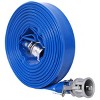 Syemin Drip Irrigation 100Ft Pool Backwash Hose, Heavy Duty Lay Flat Water Discharge Pump Hoses For Swimming Drain Pools, Blue, 1.5"*1.5"*1.5" - 2 of 4