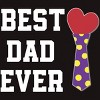 Men's Design By Humans Best Dad Ever Heart Tie By sukhendu12 T-Shirt - 2 of 2