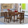 5-Piece Mahogany Finish Solid Wood Top - Rectangular Dining Room Set  - Seats 4 - 2 of 4