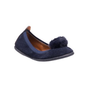 Suede Pom Pom Ballerina - 1 of 4