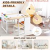 Kids Art Table Set Toddler Drawing Table w/ 2 Chairs, Craft and Play Activity Table w/ 6 Storage Bins & Paper Roll, Easy to Clean Kids Desk & Chair - 3 of 4