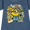 Girls' - Despicable Me Minions - Minion & Banana Stickers Graphic Short Sleeve Fleece Dress - 2 of 4
